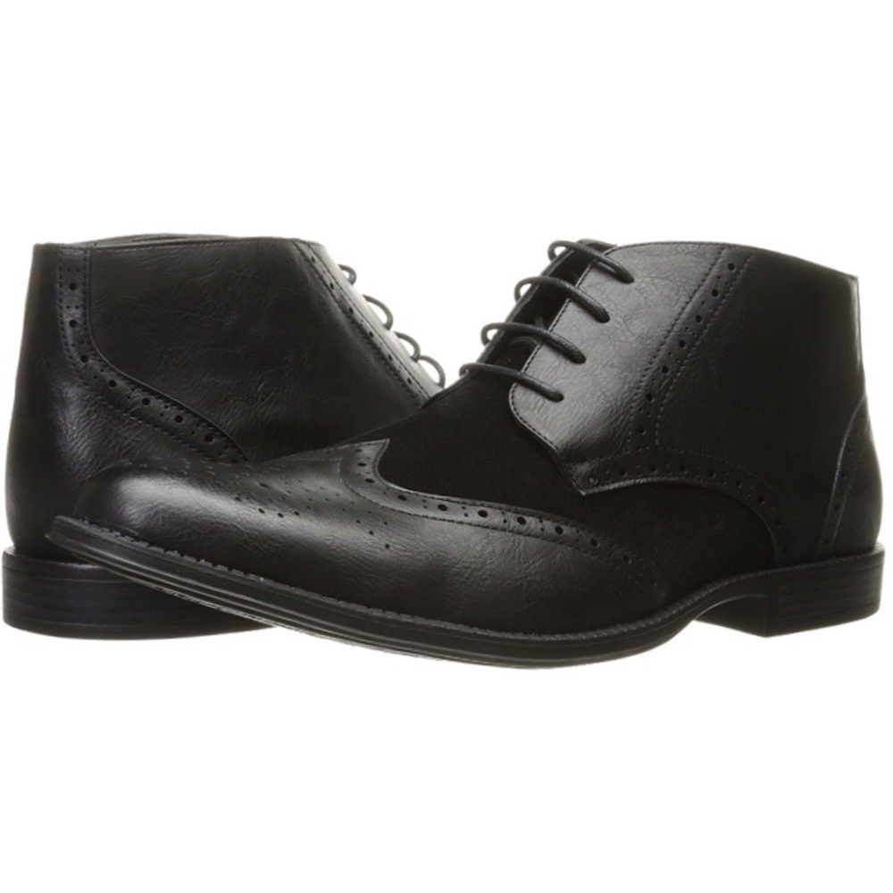 NEW Mens Ankle Boots Two Tone Brogue Dress Shoes